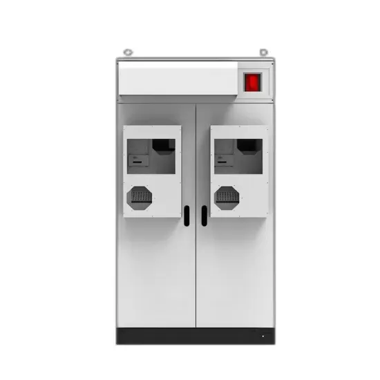 Energy storage cabinet connected to solar and grid